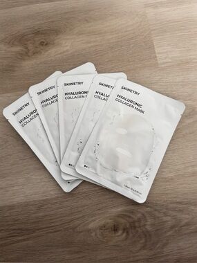 5 Pack Skinetry Hyaluronic Collagen Face Masks – New